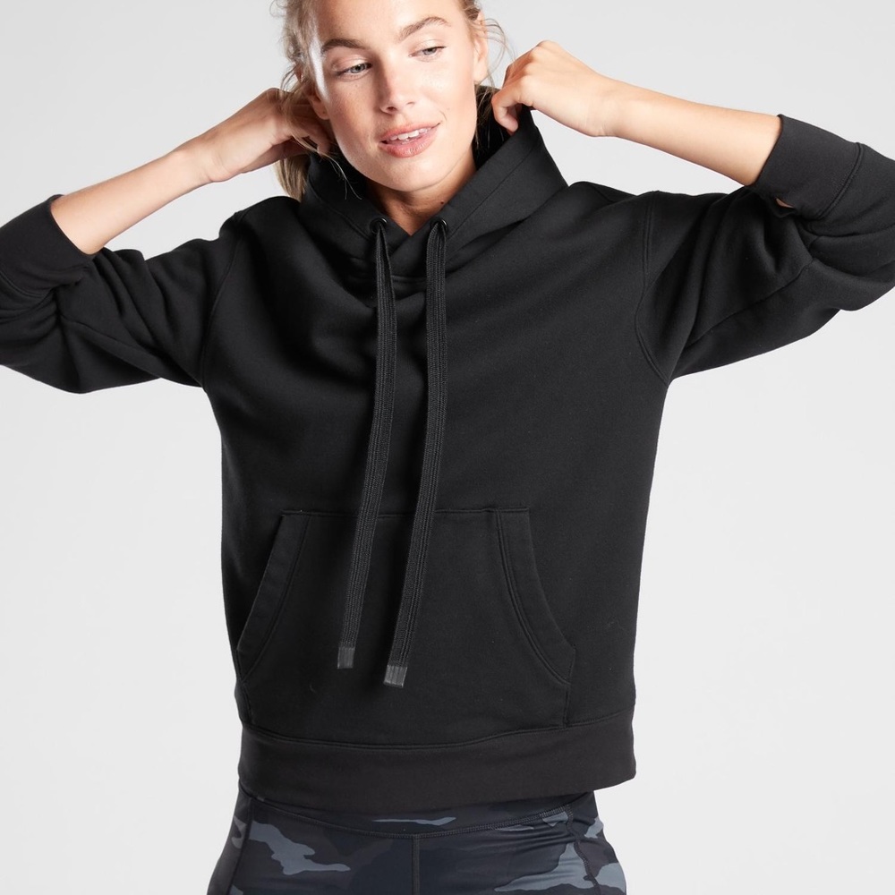 Athleta 24/7 Black Hoodie Sweatshirt Size Small